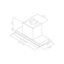 Grade B Elica Sleek SLEEK2.0-SS-80 73cm Canopy Cooker Hood Stainless Steel