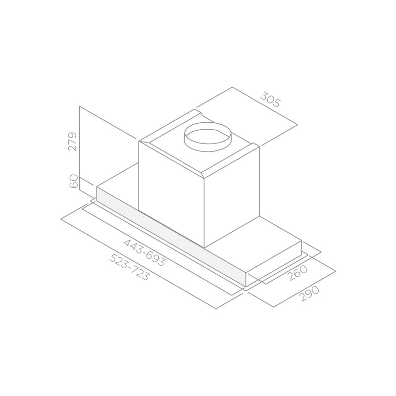 Grade B Elica Sleek SLEEK2.0-WH-80 73cm Canopy Cooker Hood White