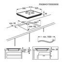 Grade B AEG IKE64441FB 59cm 4 Zone Induction Hob with Bridge Zone Black