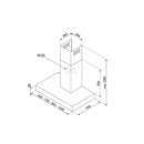 Grade A Smeg KBT700XE 70cm Slimline Chimney Cooker Hood Stainless Steel