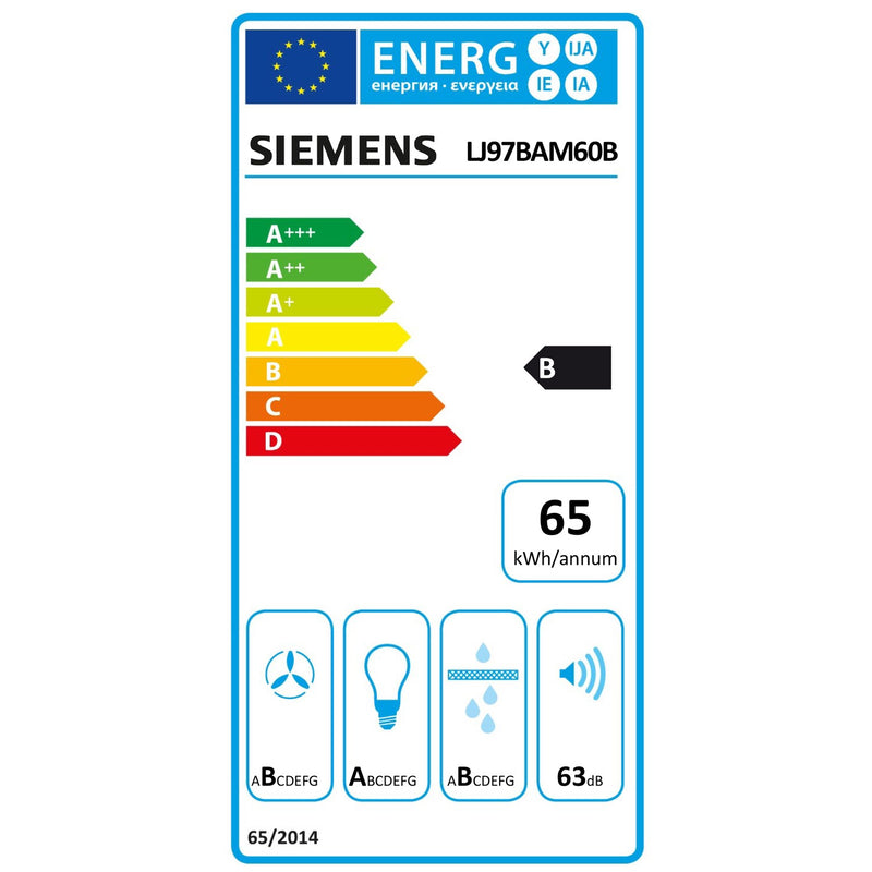 Grade B Siemens iQ500 LJ97BAM60B 90cm Canopy Cooker Hood Black