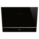 GRADE A1 - Smeg 80cm Angled Chimney Cooker Hood - Black