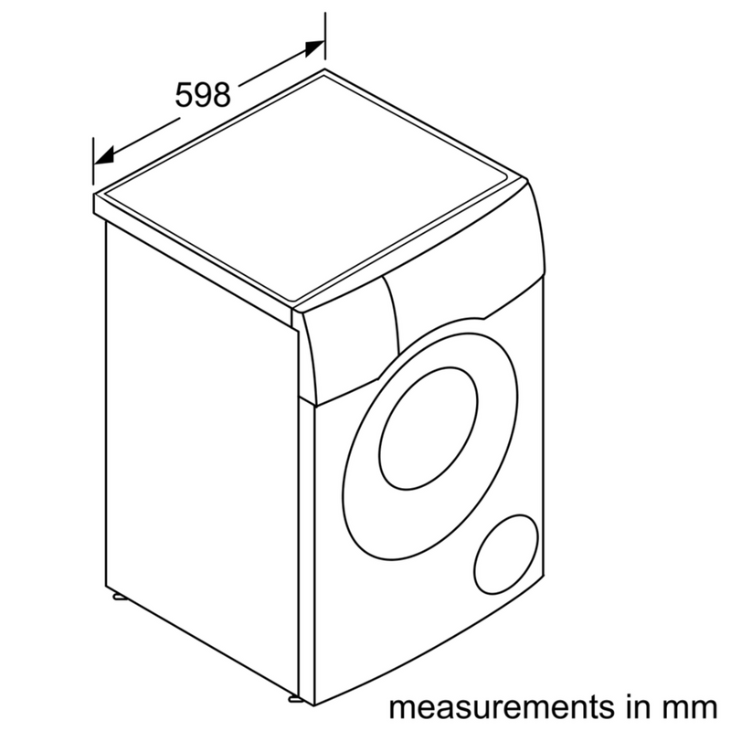 Grade C Bosch Series 6 WDU28568GB Freestanding 10/6KG 1400 Spin Washer Dryer Silver