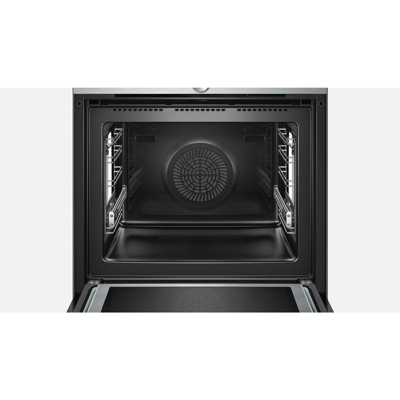 Grade C Siemens iQ700 HN678GES6B 60cm Single Built In Electric Oven with Microwave & Added Steam Stainless Steel