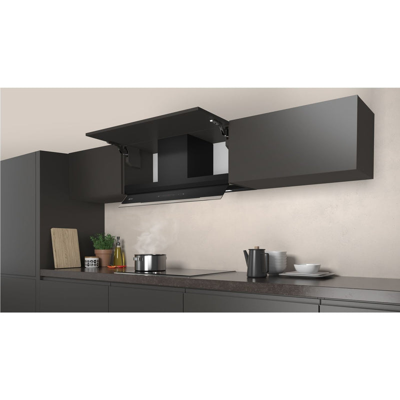 Grade B Neff N70 90cm Canopy Cooker Hood with Fold-out Glass Deflector - Black