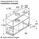 Grade C Neff N70 D95XAM2S0B 90cm Canopy Cooker Hood Black