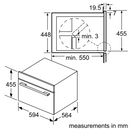 Grade B iQ500 1000W 36L Built-in Combination Microwave And Steam Oven - Stainless Steel