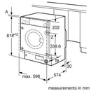Grade A Bosch Series 8 WIW28502GB Integrated 8KG 1400 Spin Washing Machine White