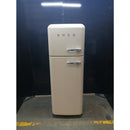GRADE A2 - Smeg 294 Litre Fifties Style Left Hand Hinge 70/30 Fridge Freezer - Cream