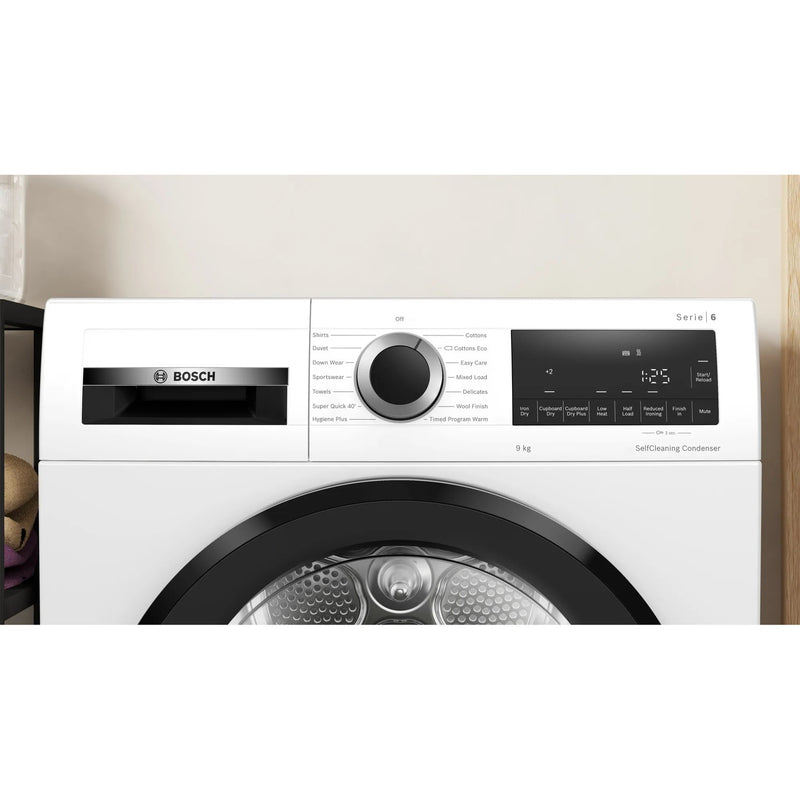 Grade B Bosch WQG24509GB Freestanding Heat Pump 9KG Tumble Dryer White