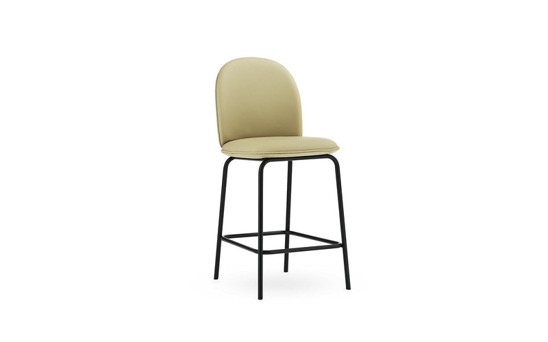 Normann Copenhagen Ace Bar Chair 65 cm Full Upholstery Black Steel, Ultra Leather