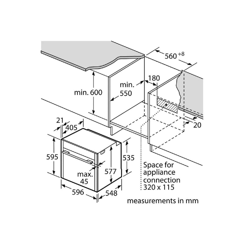 Grade B Neff N70 Slide & Hide B54CR71G0B 60cm Single Built In Electric Oven Graphite Grey