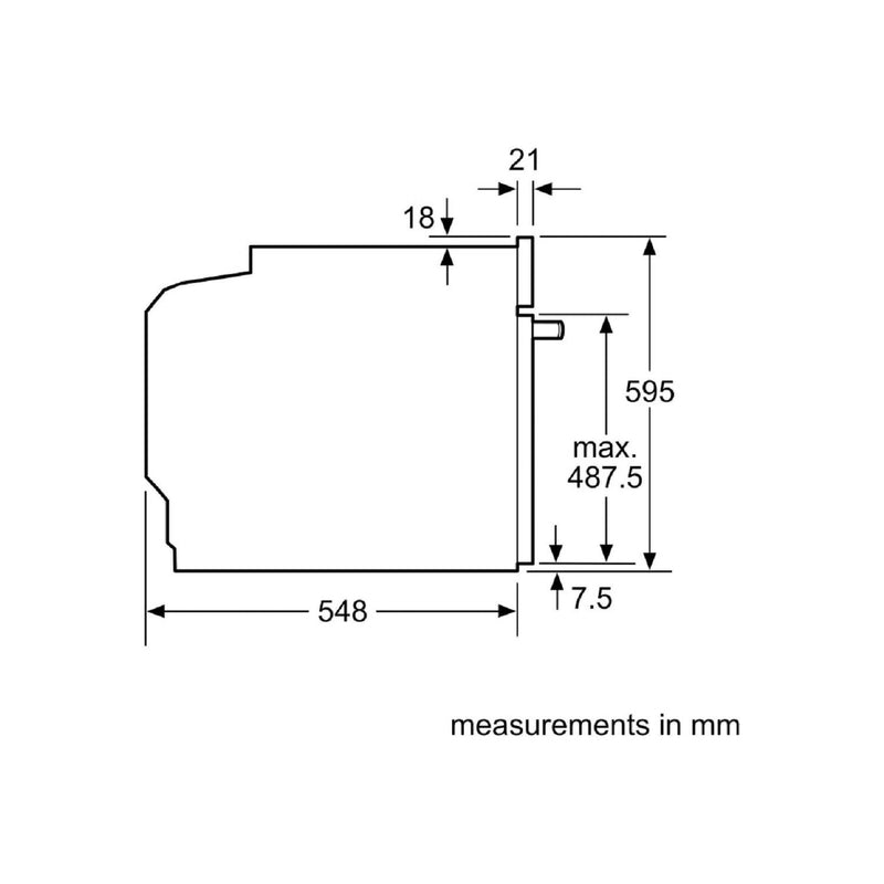 Grade B Neff N70 Slide & Hide B54CR71G0B 60cm Single Built In Electric Oven Graphite Grey