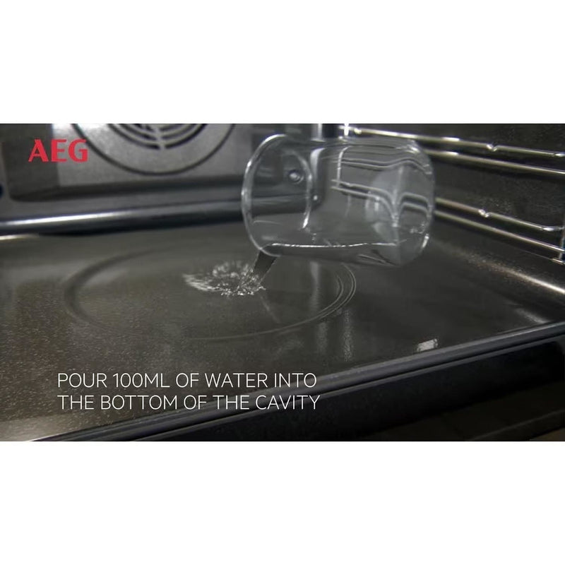 Grade B AEG 6000 Series SteamBake BPK355061B 60cm Single Built In Electric Oven Black