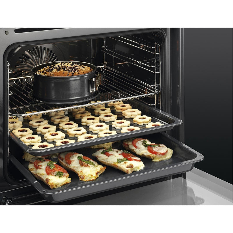 Grade B AEG 6000 Series SteamBake BPK355061B 60cm Single Built In Electric Oven Black