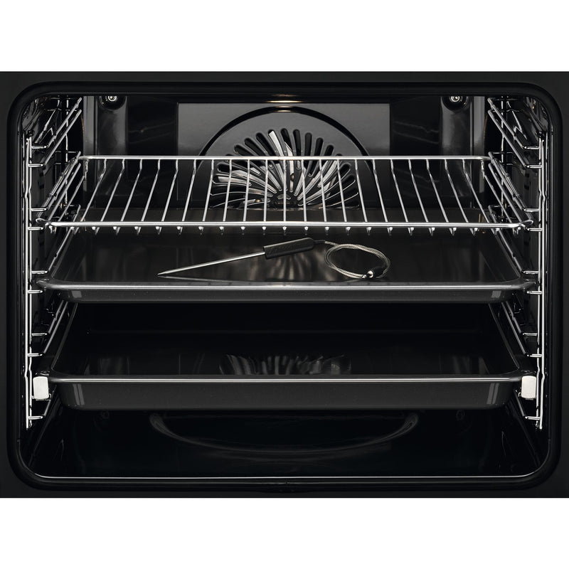 Grade C AEG 6000 Series SteamBake BPK556260B 60cm Single Built In Electric Oven with Food Probe Black