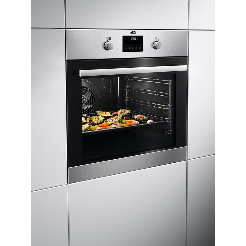 Grade B AEG BPS355061M 6000 Series 60cm Single Built In Electric Oven Stainless Steel