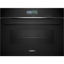 Grade A Siemens iQ700 Built-in Compact Oven with Steam Function - Black