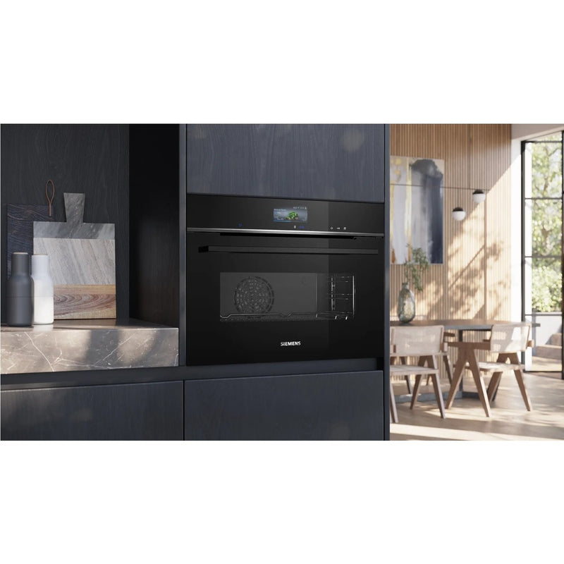 Grade B Siemens iQ700 CS736G1B1 Compact Oven with Steam Function Black