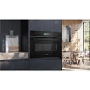 Grade A Siemens iQ700 Built-in Compact Oven with Steam Function - Black