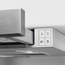 Grade C 90cm Silver Pull Out Hood, Mechanical Push Buttons, 3 Speeds, LED Lighting, Charcoal filter included (ECFB03)