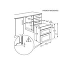 GRADE A2 - AEG 6000 Series DUB331110M Built-Under Electric Double Oven - Stainless Steel