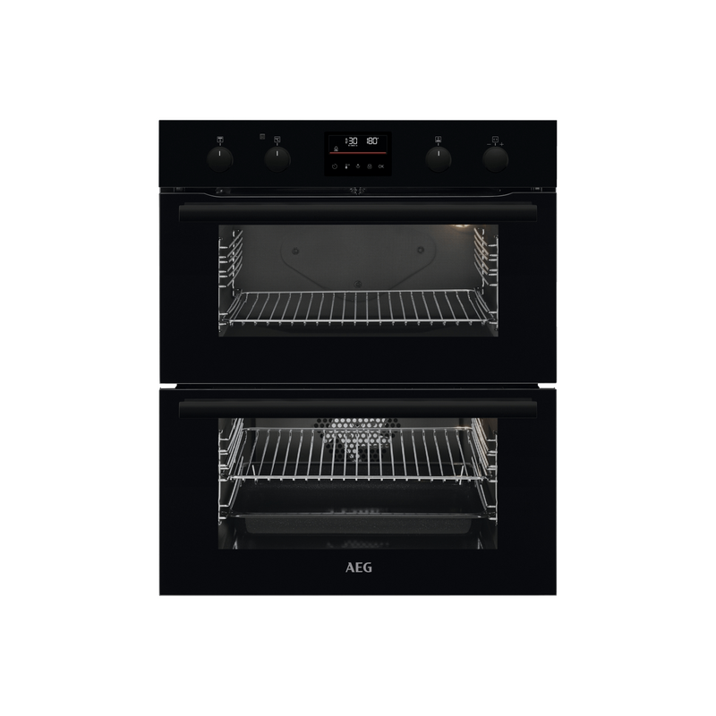 Grade B AEG 6000 Series Built-Under Electric Double Oven - Black