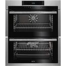 Grade A AEG DUE731110M 60cm Double Built Under Electric Oven with Catalytic Liners Stainless Steel