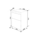 Grade B Smeg DUSF400B Cucina Built Under Double Oven - Stainless Steel