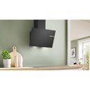 Grade A Bosch Series 2 DWK65DK60B 60cm Angled Chimney Cooker Hood Black