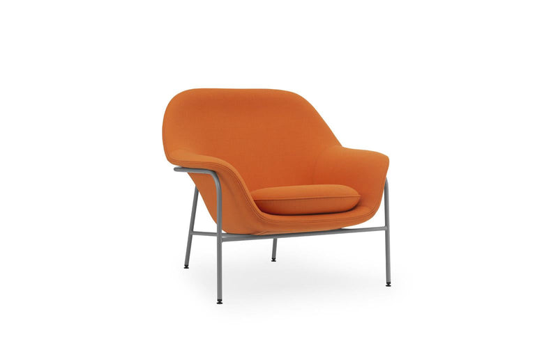 Normann Copenhagen Drape Lounge Chair Low Grey Steel Remix