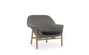Normann Copenhagen Drape Lounge Chair Low Oak Steelcut Trio/Ultra Leather