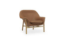 Normann Copenhagen Drape Lounge Chair Low Oak Ultra Leather