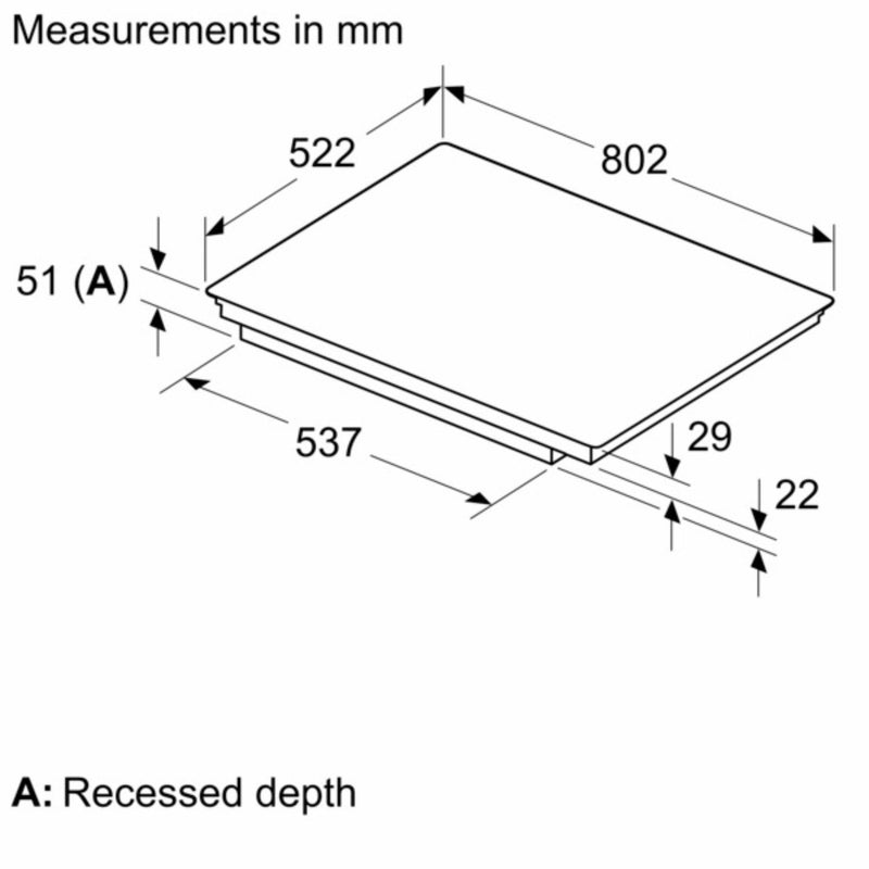 GRADE A1 - Siemens iQ500 80cm 5 Zone Induction Hob