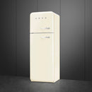 GRADE A2 - Smeg 294 Litre Fifties Style Left Hand Hinge 70/30 Fridge Freezer - Cream