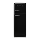 Grade B Fifties Style Right Hand Hinge Top Mount Fridge Freezer - Black