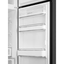 Grade A Fifties Style Right Hand Hinge Top Mount Fridge Freezer - Black
