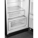 Grade A Fifties Style Right Hand Hinge Top Mount Fridge Freezer - Black