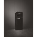 Grade A Fifties Style Right Hand Hinge Top Mount Fridge Freezer - Black