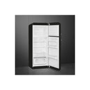 Grade B Fifties Style Right Hand Hinge Top Mount Fridge Freezer - Black