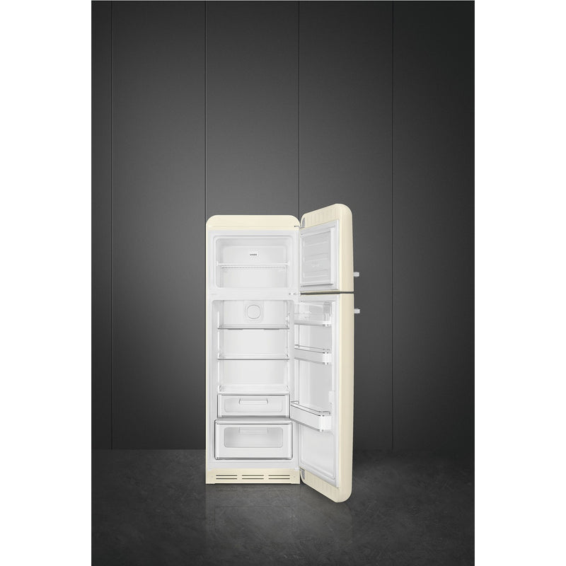 Grade B Smeg FAB30RCR5UK Freestanding 294 Litre Fifties Style Right Hand Hinge Top Mount Fridge Freezer Cream