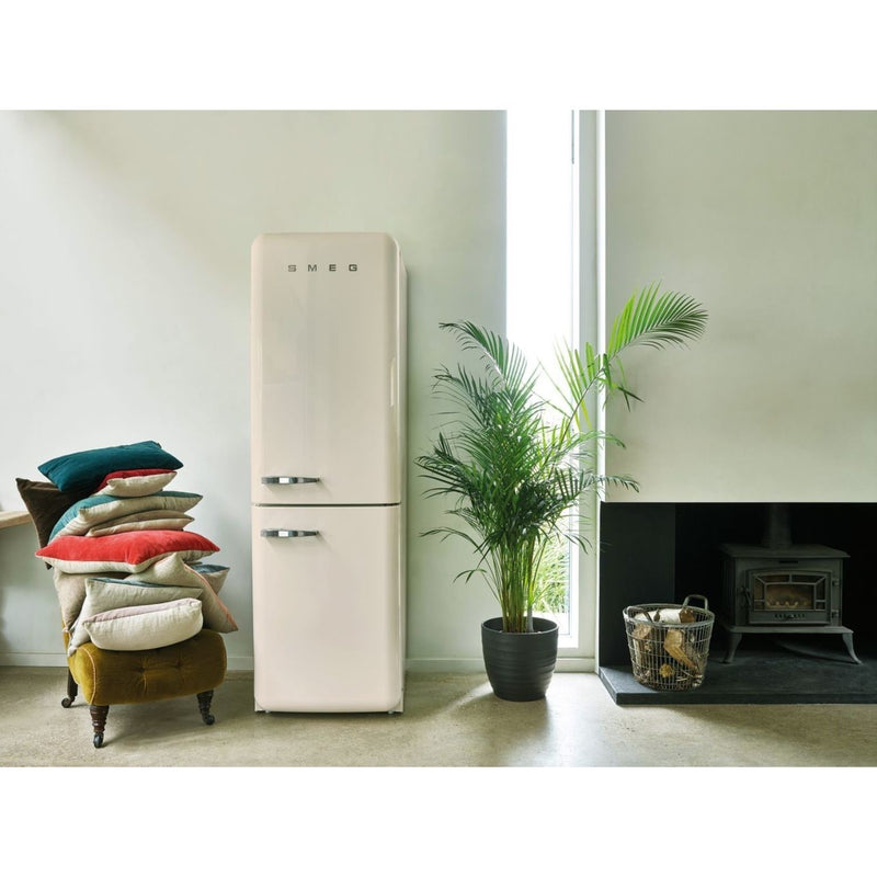 Grade A Smeg FAB32RCR5UK Freestanding 331 Litre 50's Style 60/40 Frost Free Fridge Freezer Cream