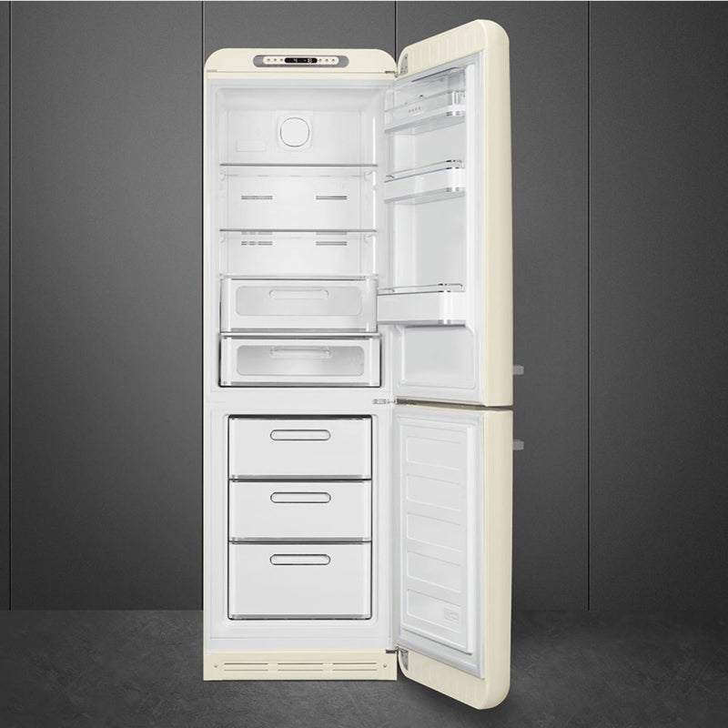 Grade A Smeg FAB32RCR5UK Freestanding 331 Litre 50's Style 60/40 Frost Free Fridge Freezer Cream
