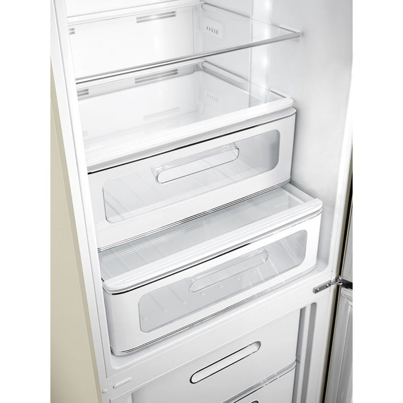 Grade A Smeg FAB32RCR5UK Freestanding 331 Litre 50's Style 60/40 Frost Free Fridge Freezer Cream