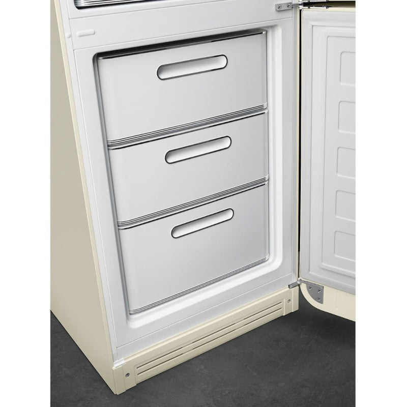 Grade A Smeg FAB32RCR5UK Freestanding 331 Litre 50's Style 60/40 Frost Free Fridge Freezer Cream