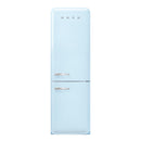Grade A Smeg 331 Litre Fifties Style Right Hand Hinge 70/30 Fridge Freezer - Pastel Blue