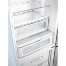 Grade A Smeg 331 Litre Fifties Style Right Hand Hinge 70/30 Fridge Freezer - Pastel Blue