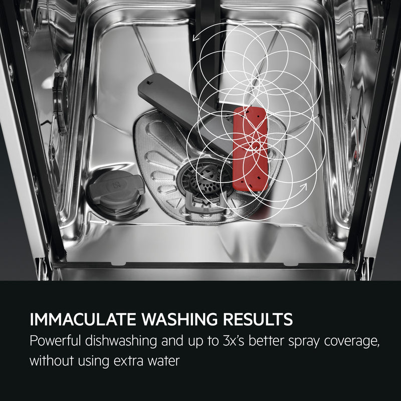 Grade A AEG Series 6000 FFB62417ZW Freestanding 9 Place Slimline Dishwasher White