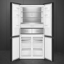 Grade B Smeg 522 Litre Four Door Freestanding American Fridge Freezer - Dark Inox