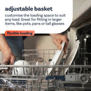 GRADE A2 - AEG 6000 SatelliteClean Integrated Dishwasher - C-Rated, Black control panel